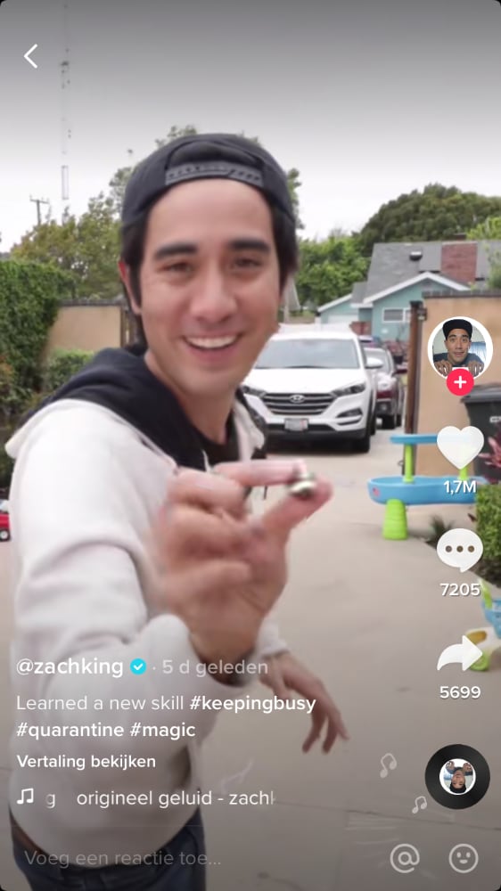 TikTok famous ster Zach King
