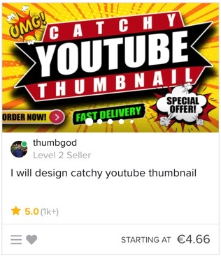 YouTube thumbnail laten maken op fiverr voor meer likes